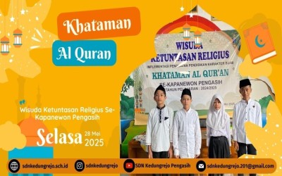 Empat Siswa SDN Kedungrejo Terima Penghargaan Khatam Al-Qur'an di Tingkat Kapanewon Pengasih